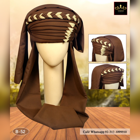 Balochi Sindhi Style Pagri Brown