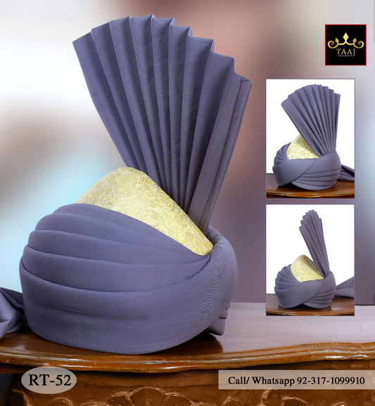Aitchison Turban (Royal Taaj Grey Pagri)