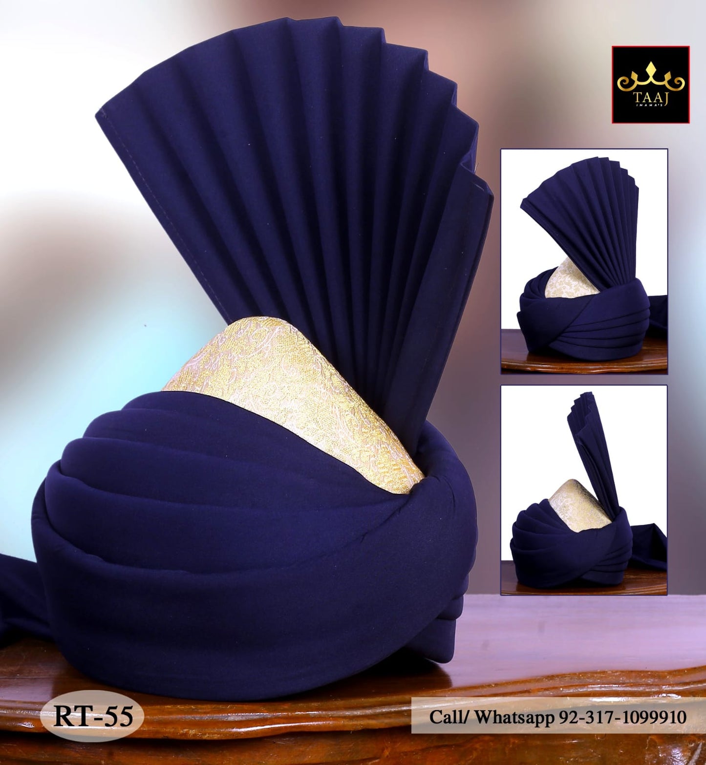 Aitchison Turban (Royal Taaj Blue Pagri)