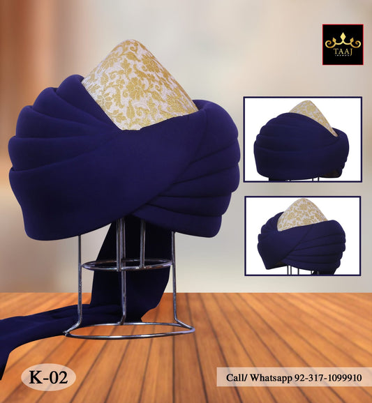 Royal Simple Blue Pagri