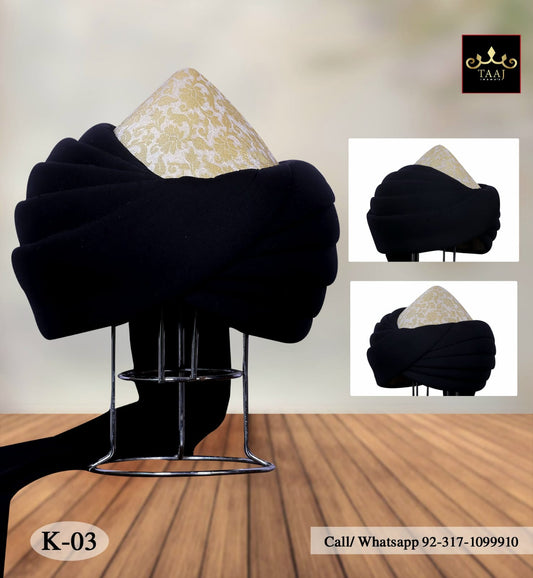 Royal Simple Black Pagri