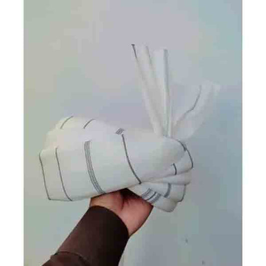 Pakhton Pagri White Strip